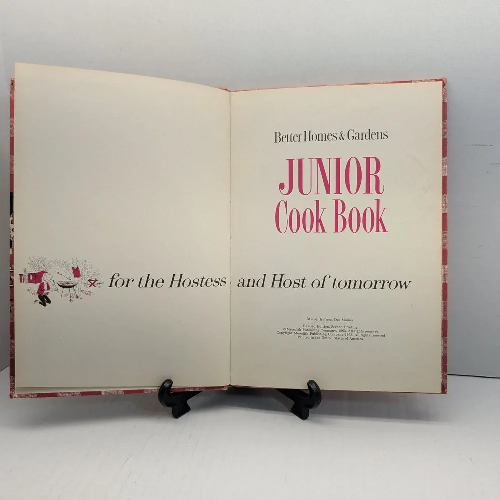 Vintage 1963 Better Homes and Gardens Junior Cook Book Meredith Press Gingham